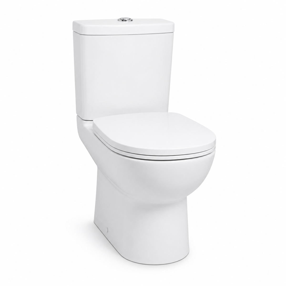 Baridi DH333 Close-Coupled Toilet with Soft Close Seat, Dual Flush Cistern & Rimless Flush – White