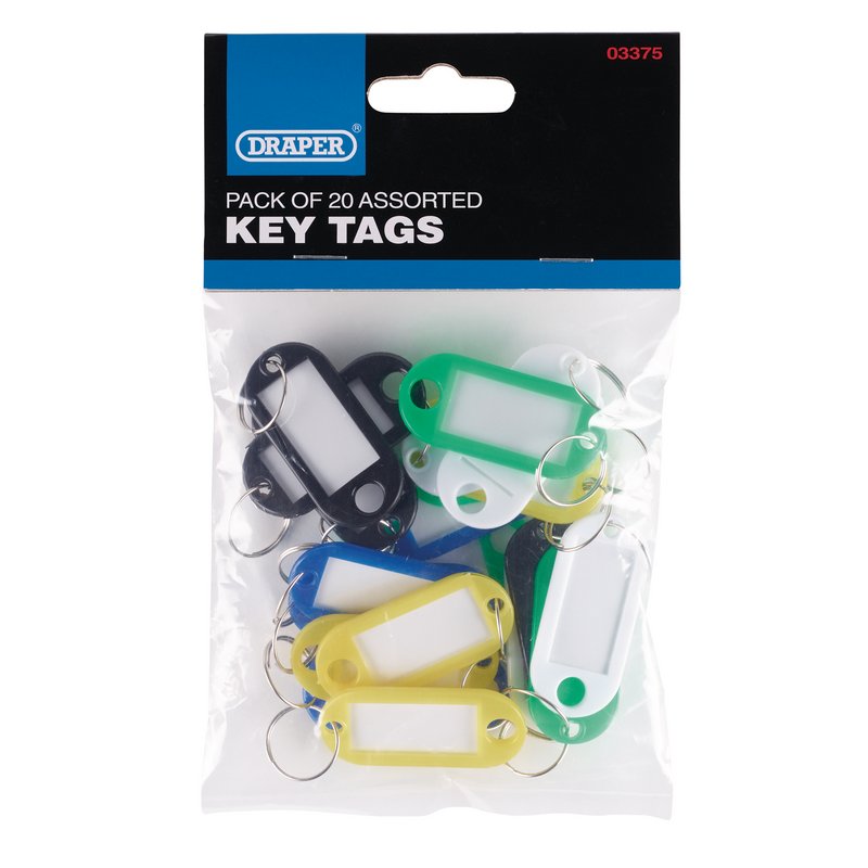 Draper 3375  Assorted Key Tags (Pack of 20)
