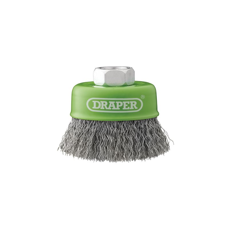 Draper 08051 Stainless-Steel Crimped Wire Cup Brush 65mm M14