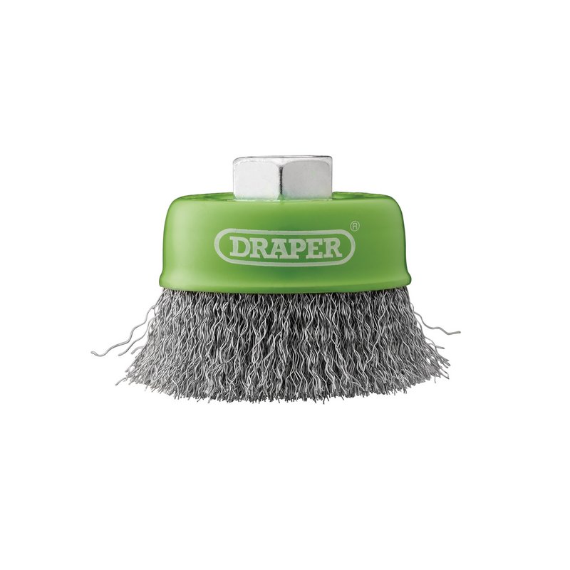 Draper 08052 Stainless-Steel Crimped Wire Cup Brush 75mm M14