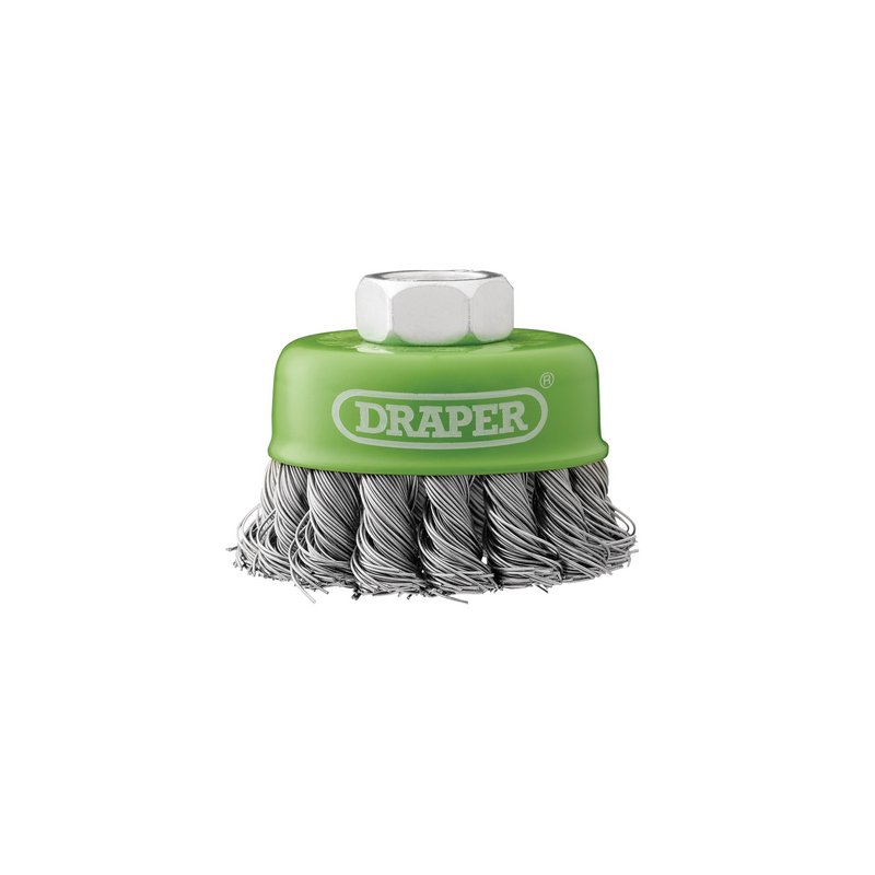 Draper 08053 Stainless Steel Twist-Knot Wire Cup Brush 65mm M14