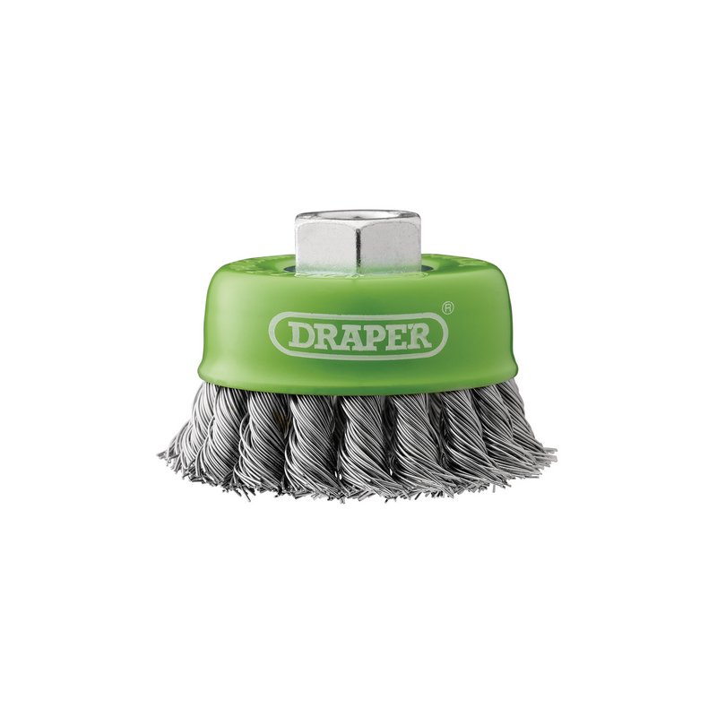 Draper 08054 Stainless Steel Twist-Knot Wire Cup Brush 75mm M14