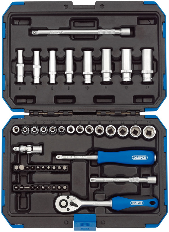 Draper 16355 Metric Socket Set, 1/4