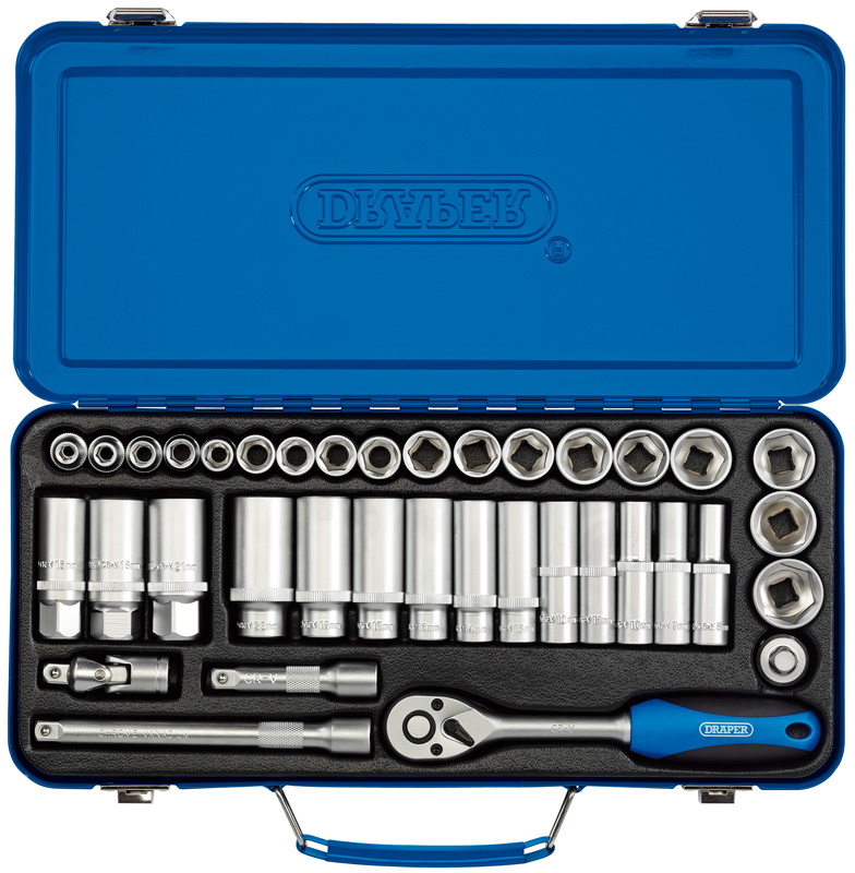 Draper 16367 Metric Socket Set, 3/8