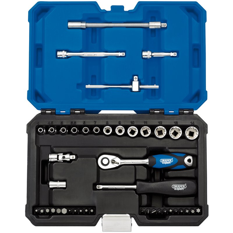 Draper 16479 Multi-DriveÂ® Metric Socket Set, 1/4