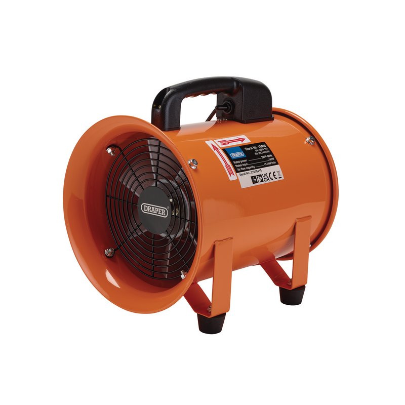 Draper 19406 230V Air Mover Ventilator, 8"/200mm, 180W