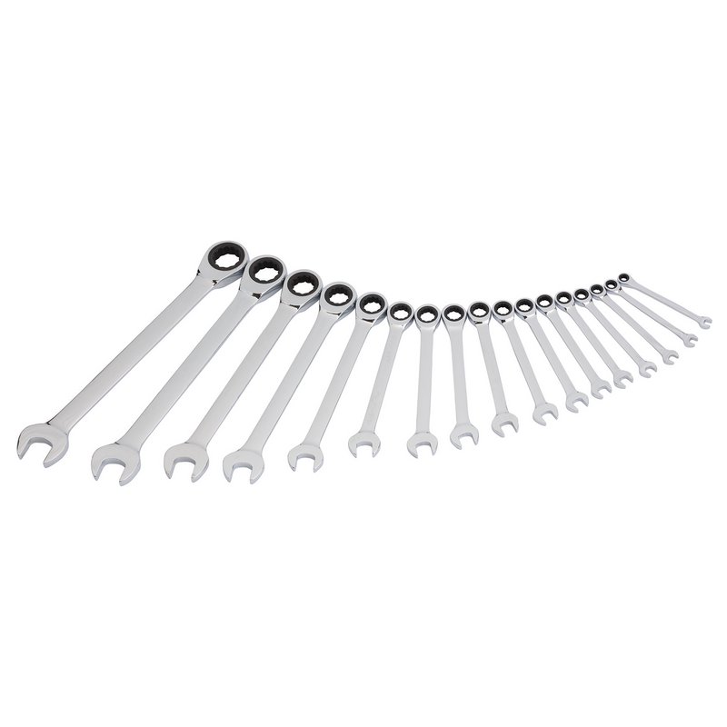 Draper 27691 HI-TORQ® Metric Ratchet Combination Spanner Set 17 Piece