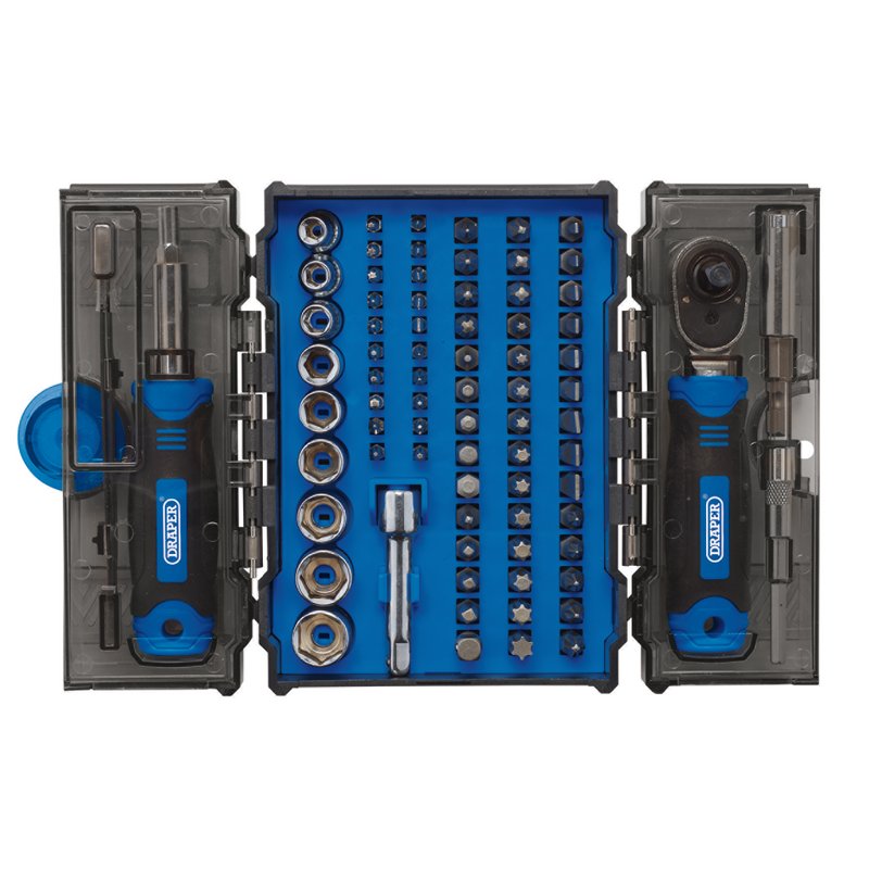 Draper 28029 Ratchet and Screwdriver Bit Set 78 Piece