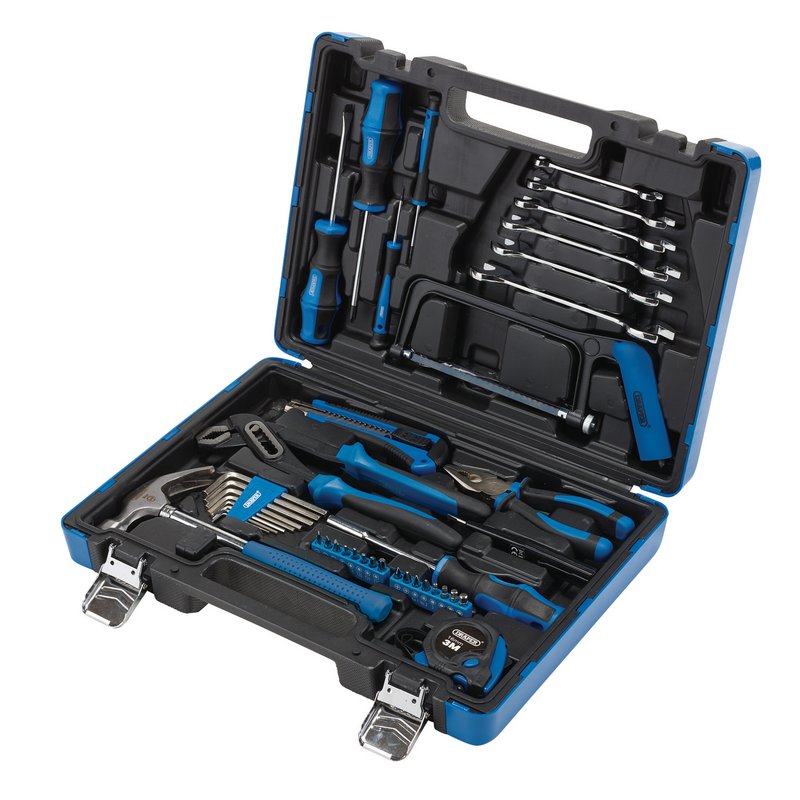 Draper 28106 58 Piece Tool Kit Blue and Black