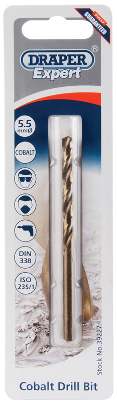 Draper 39227  HSS Cobalt Drill Bit, 5.5mm