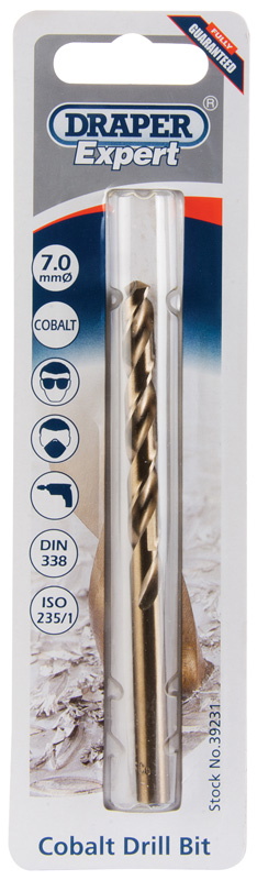 Draper 39231  HSS Cobalt Drill Bit, 7.0mm