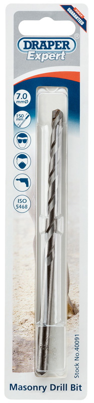 Draper 40091  Masonry Drill Bit, 7 x 150mm