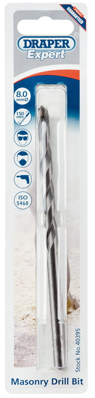 Draper 40395  Masonry Drill Bit, 8 x 150mm