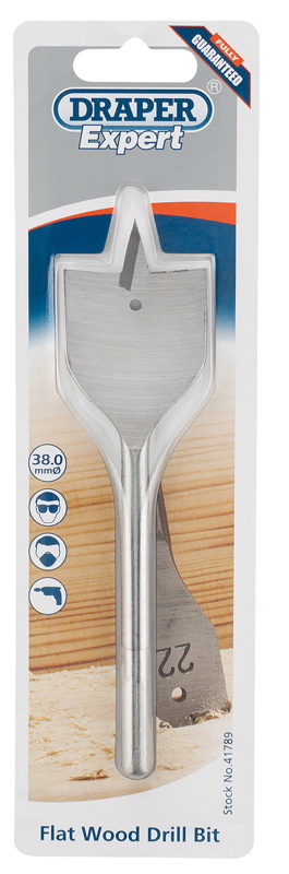 Draper 41789  Flat Wood Bit, 38mm