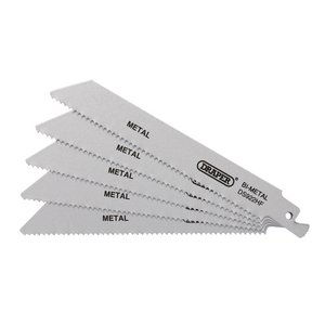 Draper 43460 Bi-Metal Reciprocating Saw Blades 150mm 10tpi 5pk