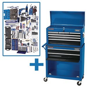 Draper 51286 Workshop Tool Kit with Roller Cabinet