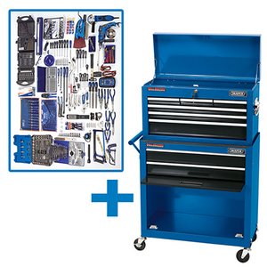 Draper 53257 Workshop Tool Kit with Roller Cabinet