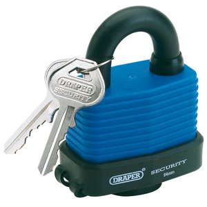 Draper 64178 Laminated Steel Padlock with Hardened Shackle 54mm