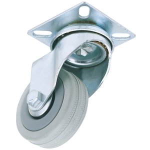 Draper 65468 Swivel Plate Rubber Castor 50mm 50kg SWL