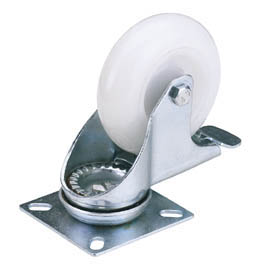Draper 65499 Swivel Plate Nylon Wheel with Brake 75mm 70kg