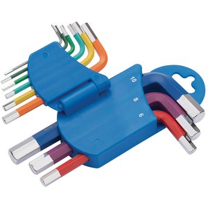 Draper 66126 Metric Coloured Short Arm Hex Key Set 9 Piece