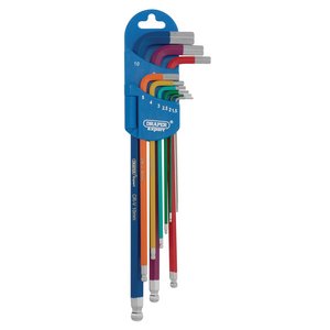 Draper 66134 Metric Extra Long Ball End Hex Key Set 9 Piece