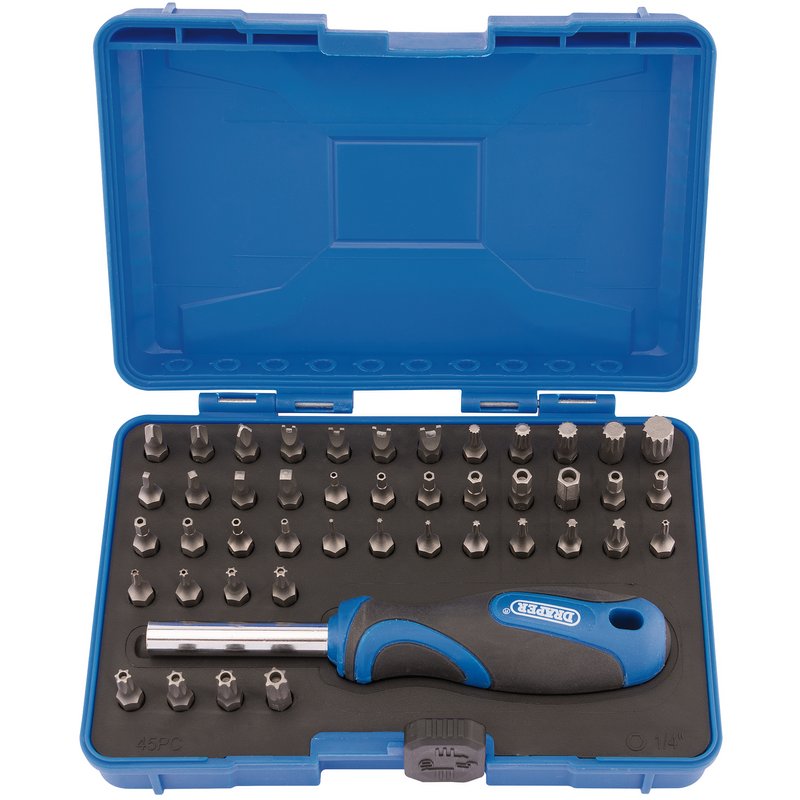 Draper 82399  Security Screwdriver Bit and Driver Set (45 Piece)