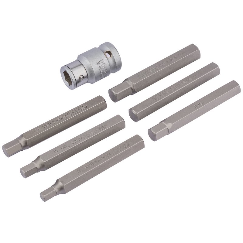 Draper 83564  Hexagon Bit Set and Holder, 1/2