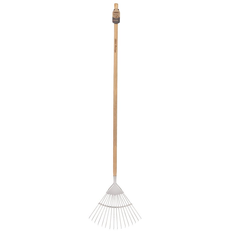 Draper 99020  Heritage Stainless Steel Lawn Rake with Ash Handle