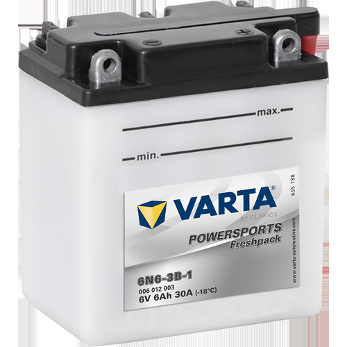 006012003 Varta Powersports Freshpack Battery 6V 6Ah, 1 Year Warranty
