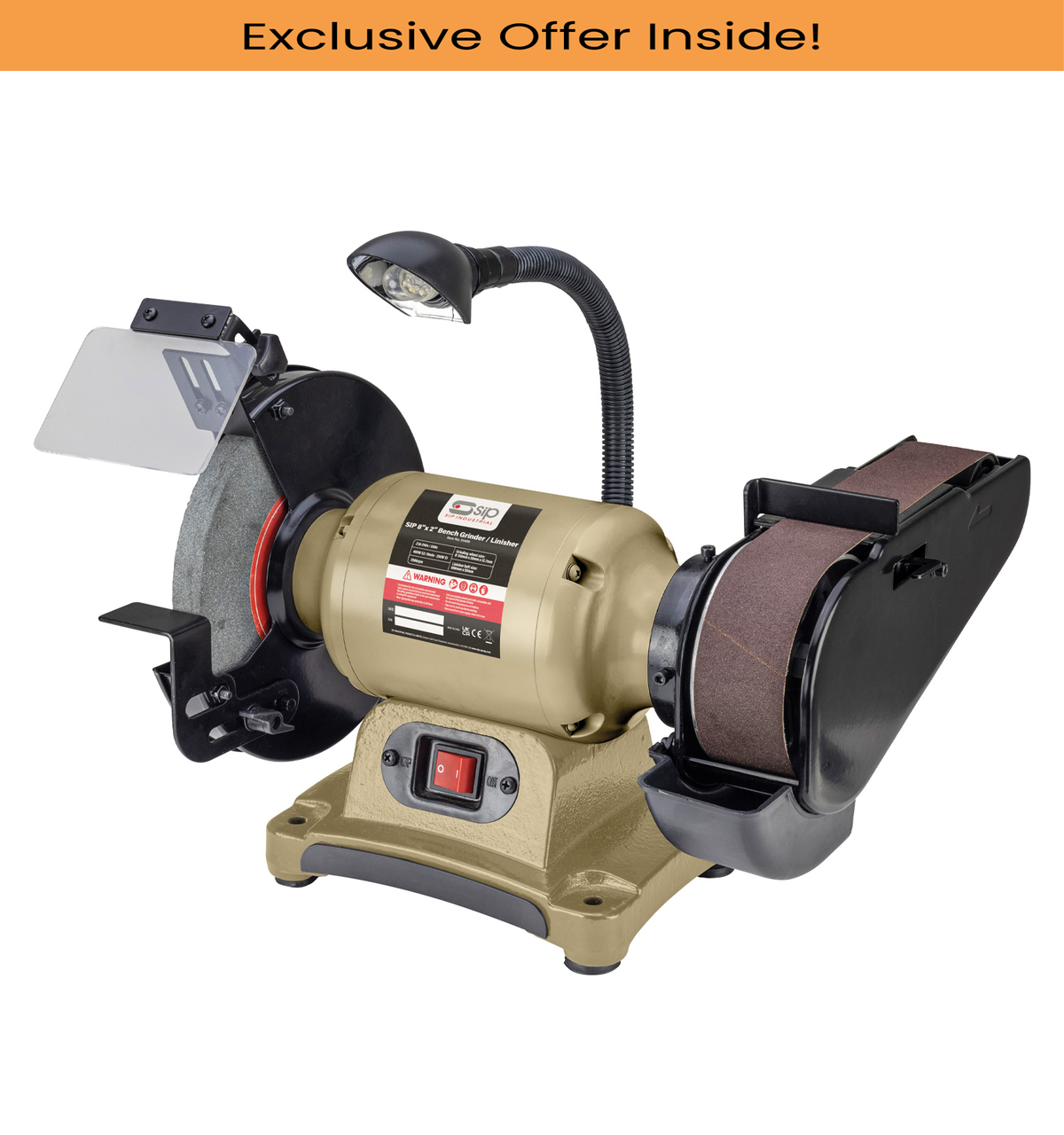 SIP 01459 8" x 2" Bench Grinder / Linisher