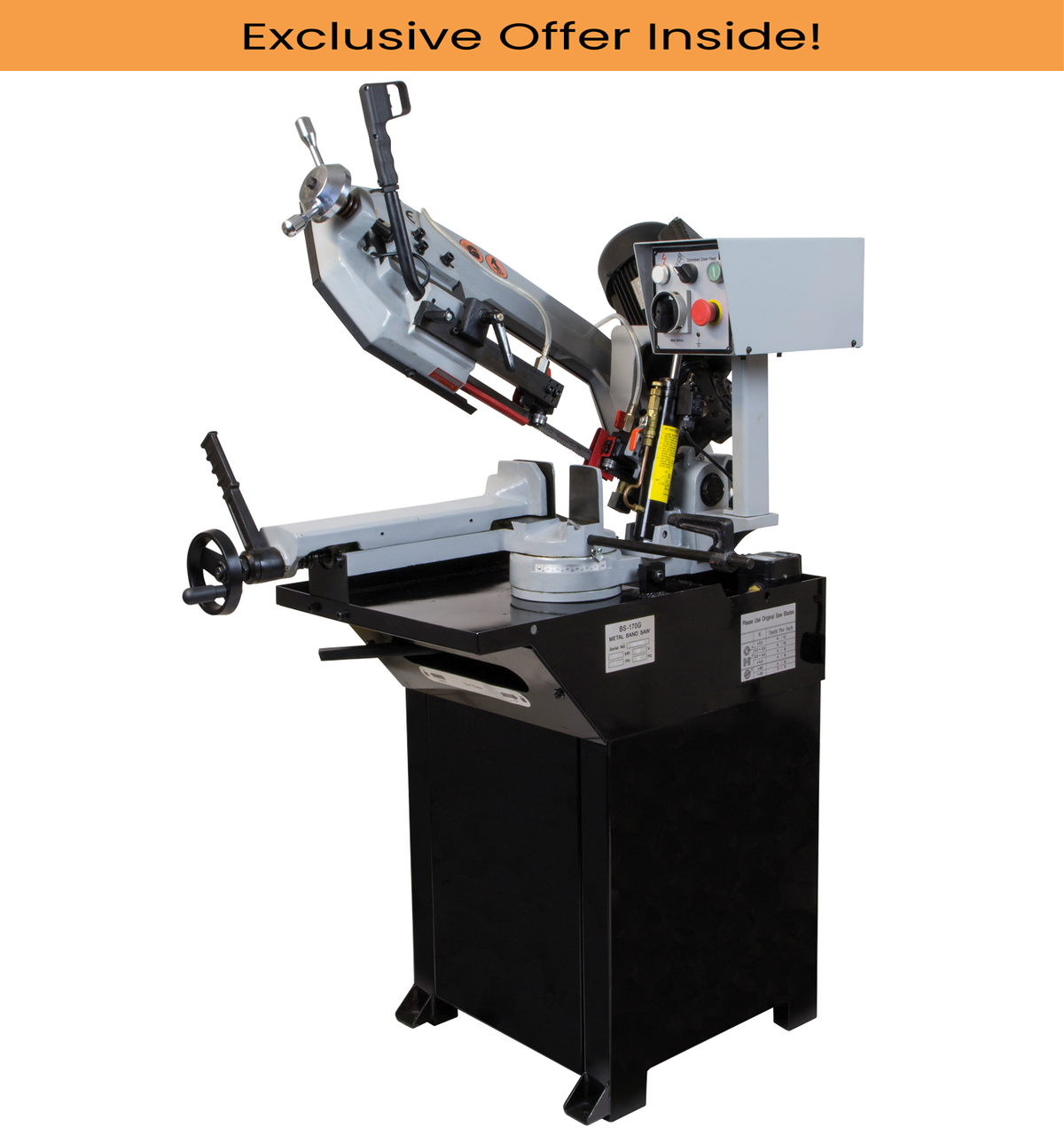 SIP 01524 10" Swivel Head Pull-Down Metal Bandsaw