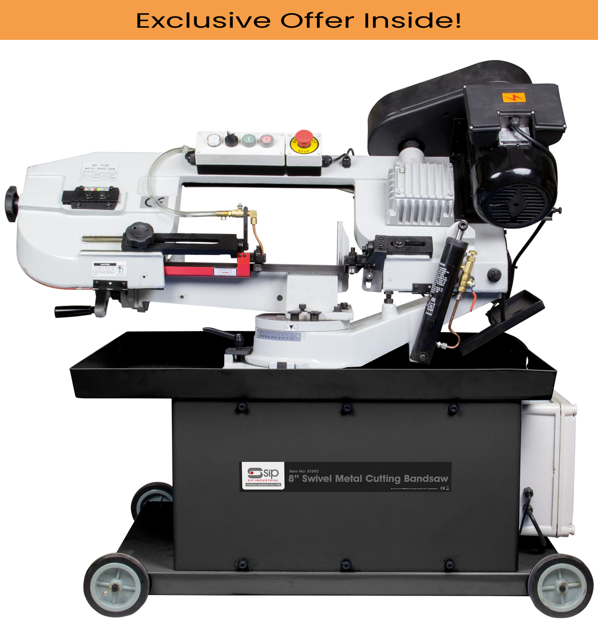 SIP 01593 8" Swivel Metal-Cutting Bandsaw