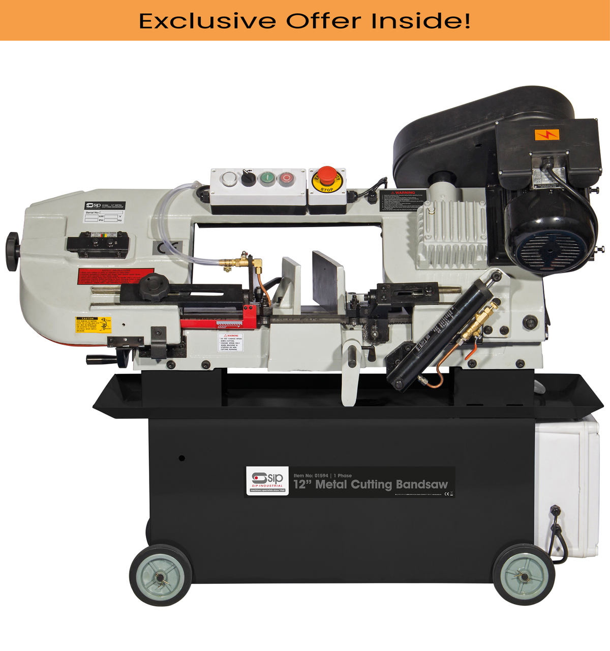 SIP 01594 12" 1PH Metal-Cutting Bandsaw