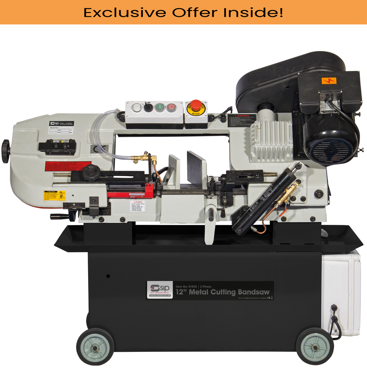 SIP 01595 12" 3PH Metal-Cutting Bandsaw