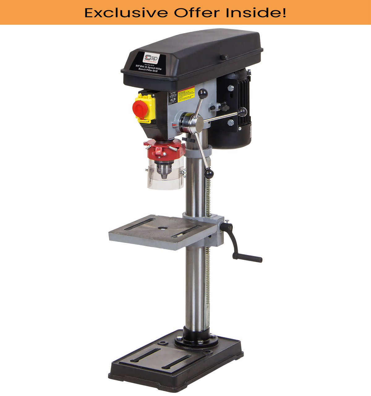 SIP 01711 B16 12-Speed 450w Bench Pillar Drill