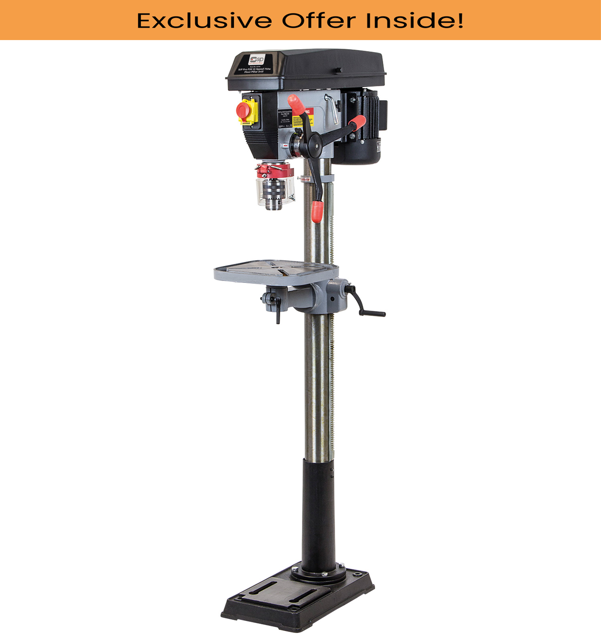 SIP 01716 Pro F20 12-Speed 750w Floor Pillar Drill