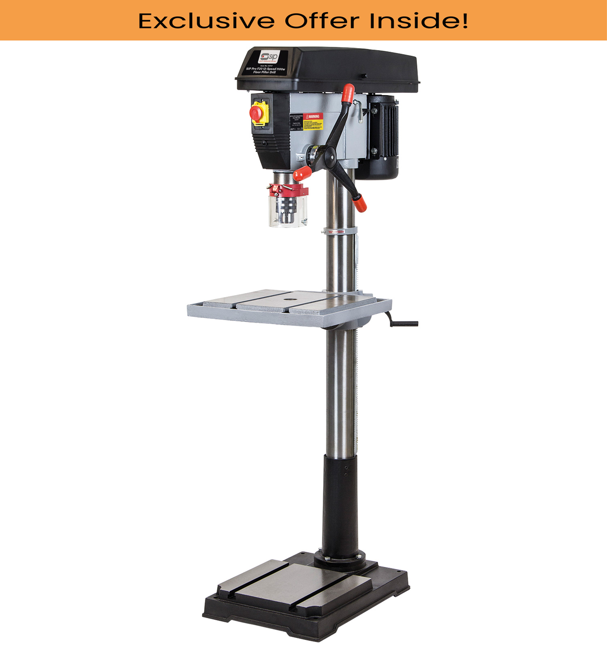 SIP 01717 Pro F20 12-Speed 1100w 230v Floor Pillar Drill