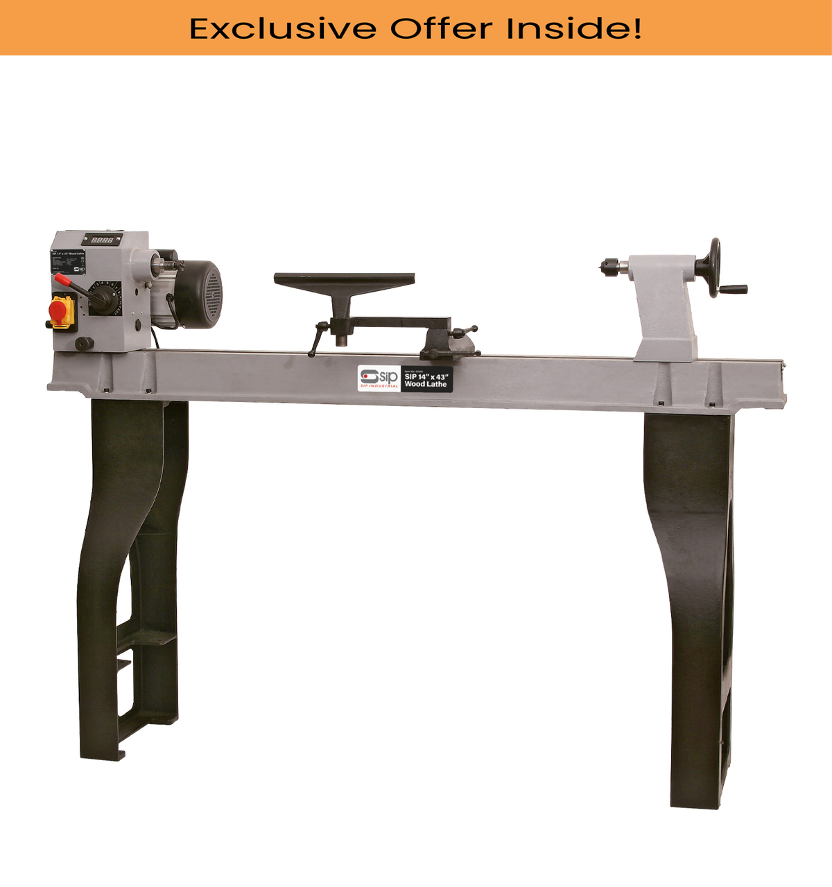 SIP 01940 14" x 43" Swivel Head Wood Lathe