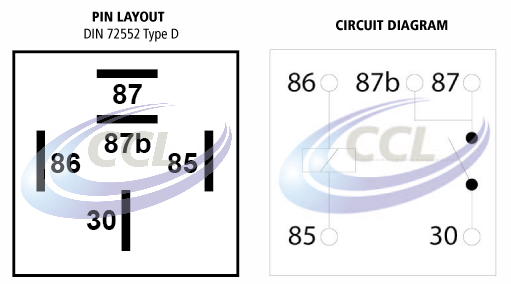 Mini Relay - 5 Pin, Open Contact, Twin Output, 24V, CCL - 02-004