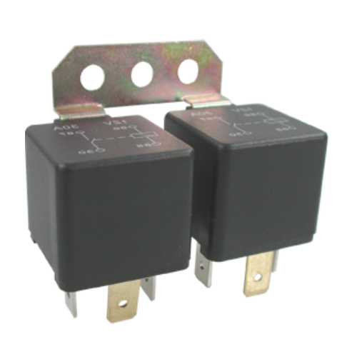 Twin Relay On A Fixed Metal Bracket - 2 X 4 Pin, Open Contact, 24V, CCL - 02-010