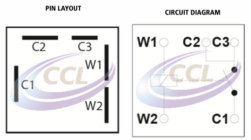 Split Charge Relay Compatible With Lucas Srb630 - Open Contact, Twin Output, 5 Pin, 12V, CCL - 02-040