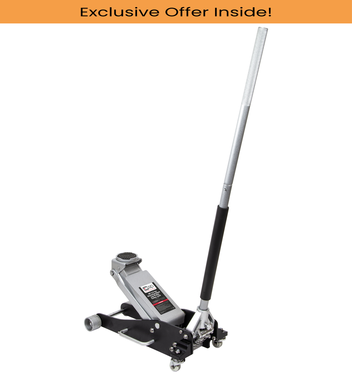 SIP 03623 Aluminum/SteelTrolley Jack, Weight Capacity - 2.5 Tonne
