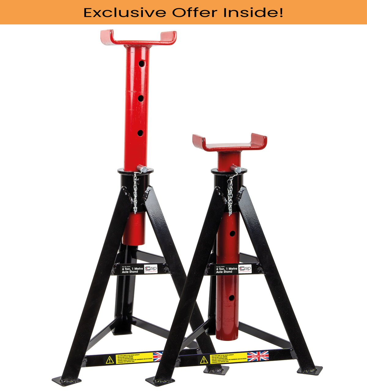 SIP 03635 6 Tonne Axle Stands (Pair)