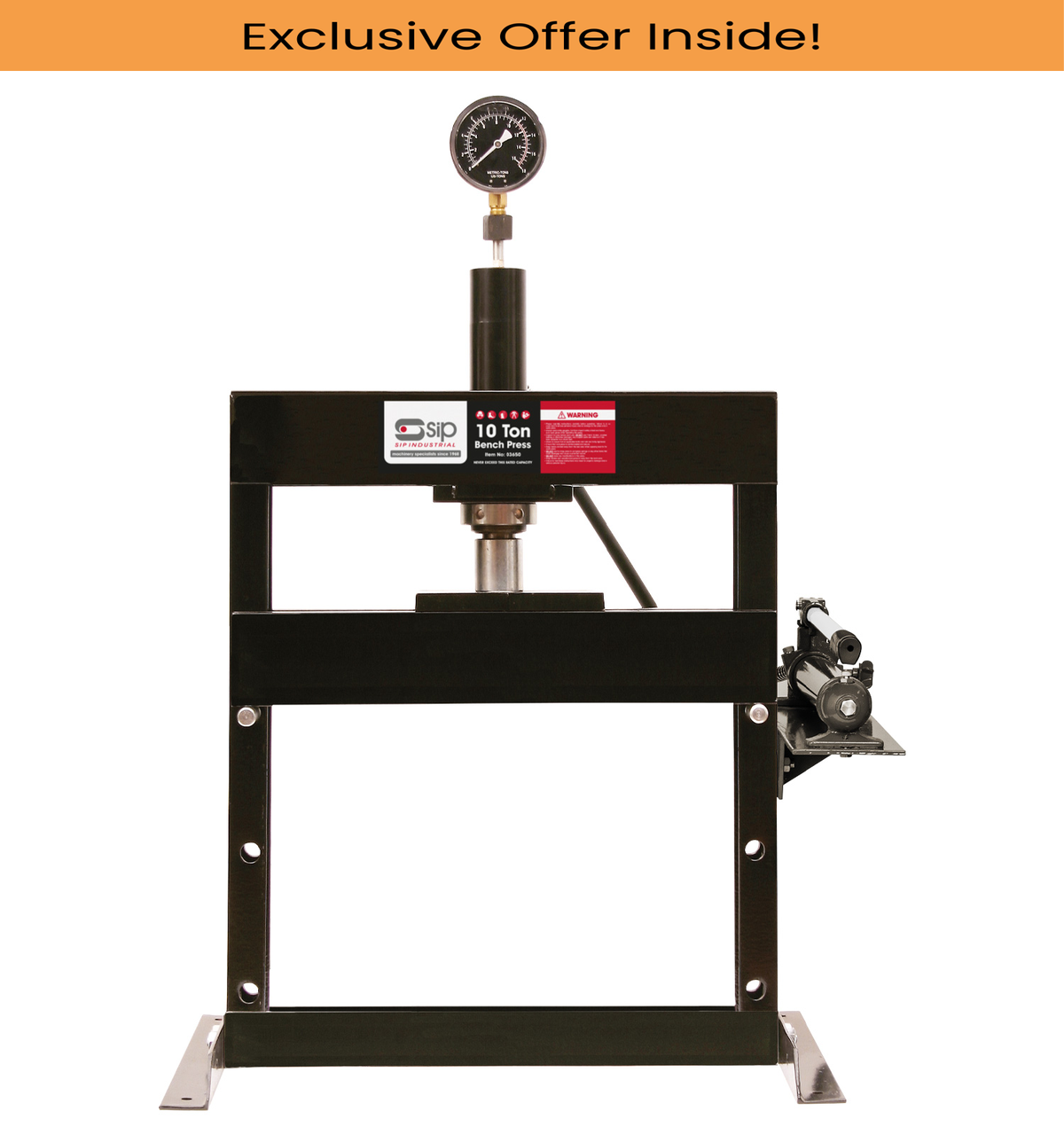 SIP 03650 10 Tonne Shop Bench Press