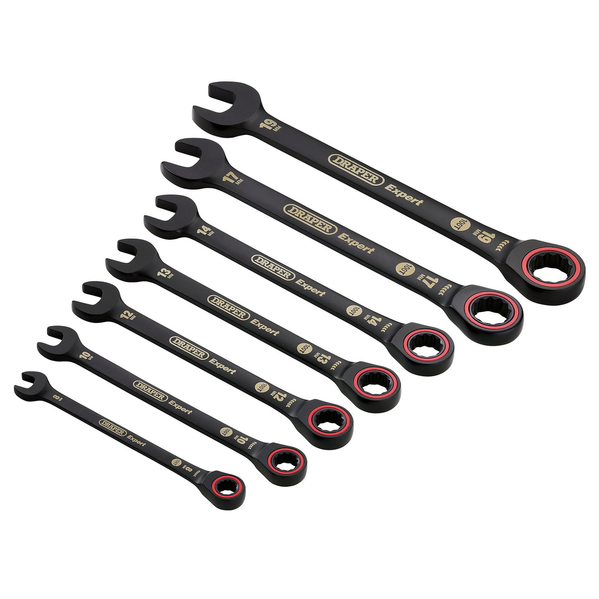 Draper 03895 Expert HI-TORQ® Ratchet Combination Spanner Set 7pc