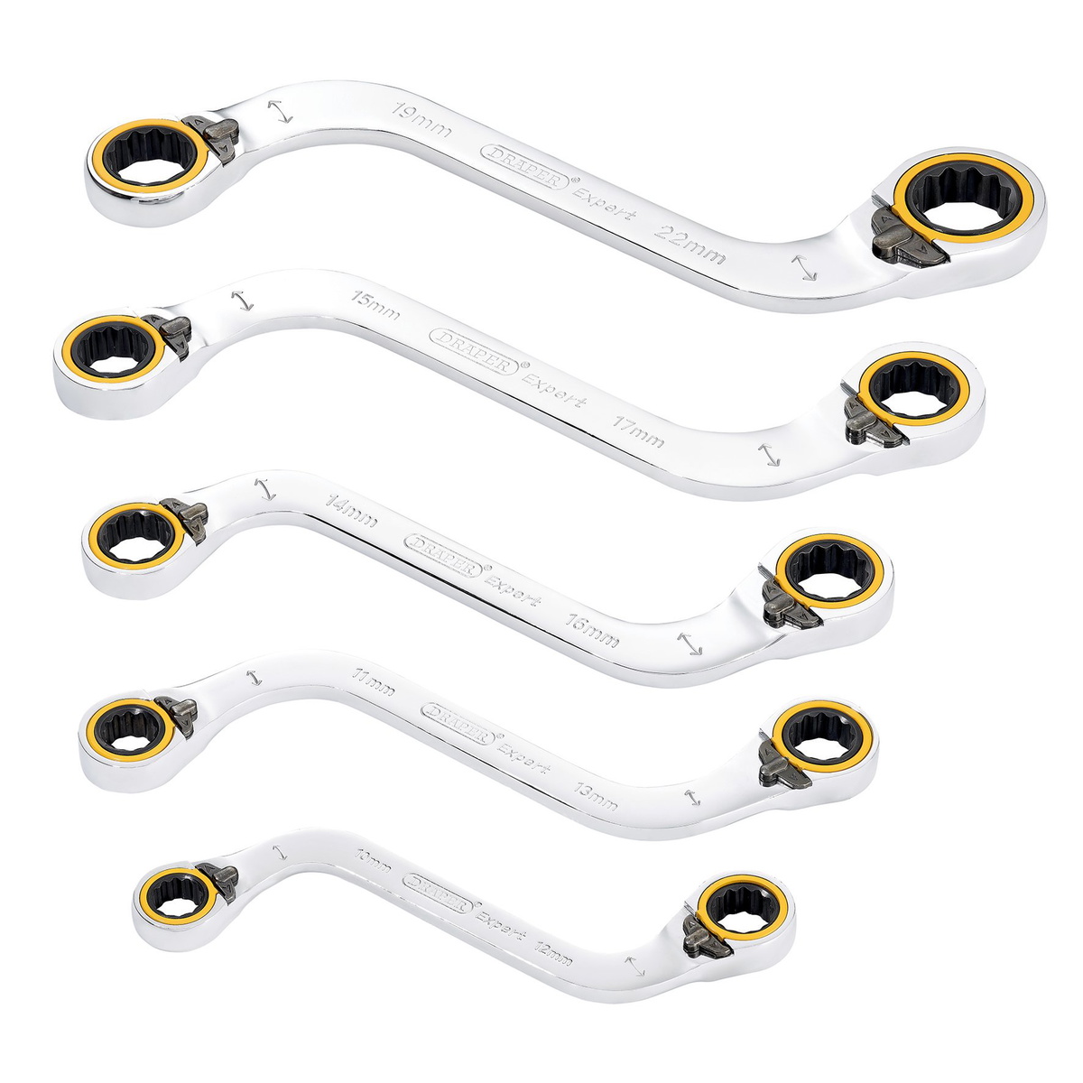 Draper 03947 Expert HI-TORQ® Double Ring Ratchet Spanner Set 5Pc