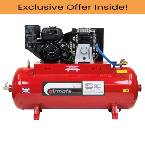 SIP 04330 ISKP7/150 Super Petrol Compressor, Tank Capacity - 50 Litre, Max. Air Pressure - 10.3 Bar