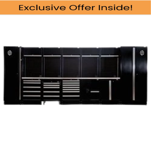 Draper 04391 Bunker Modular Storage Combo with Sink and Stainless Steel Worktop (25 Piece)