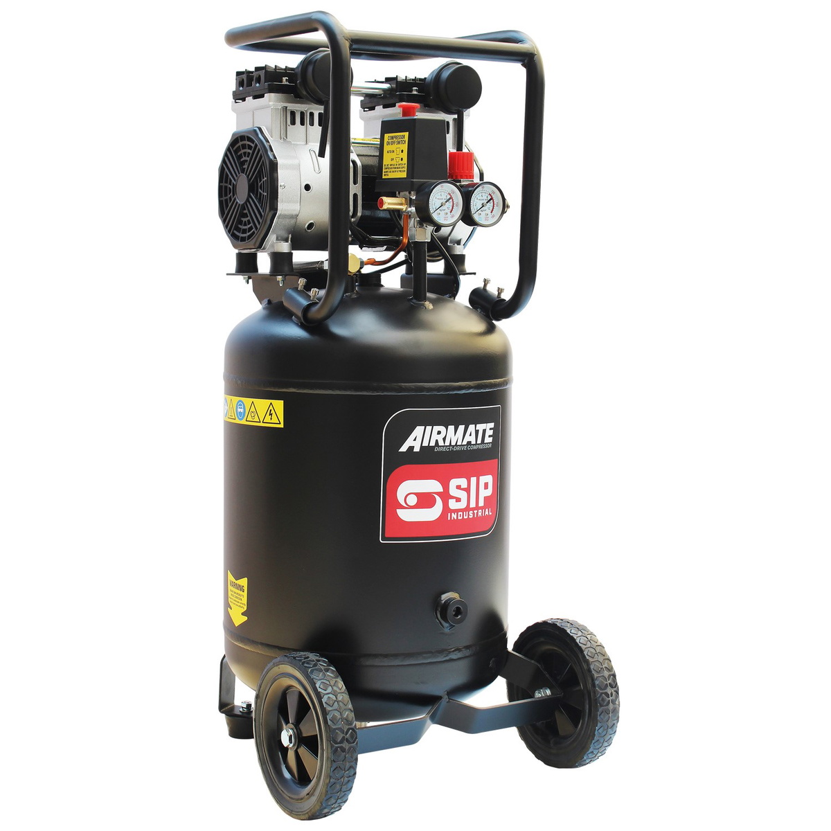 SIP 05483 DD 2hp 50ltr Low Noise Oil-Free Vertical Direct Drive Compressor, Motor Power - 2238W,  Air Pressure - 8 Bar